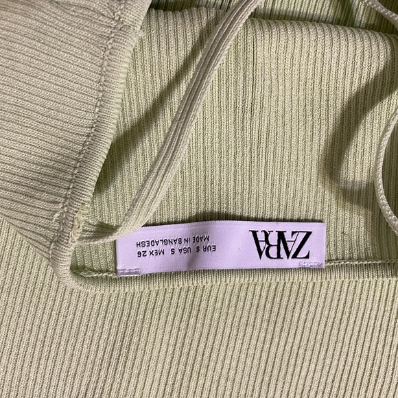 Zara Like Green Ribbed Top - Picture 7 of 9